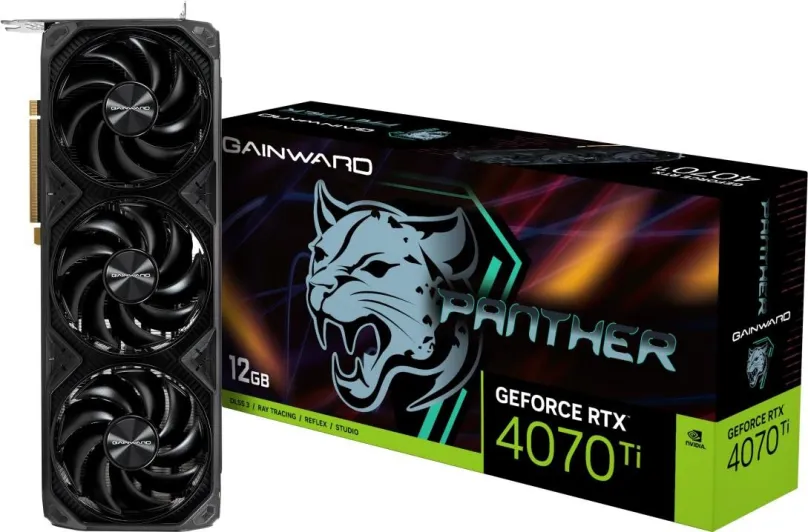 Grafická karta GAINWARD GeForce RTX 4070 Ti Panther 12G, 12 GB GDDR6X (21000 MHz), NVIDIA