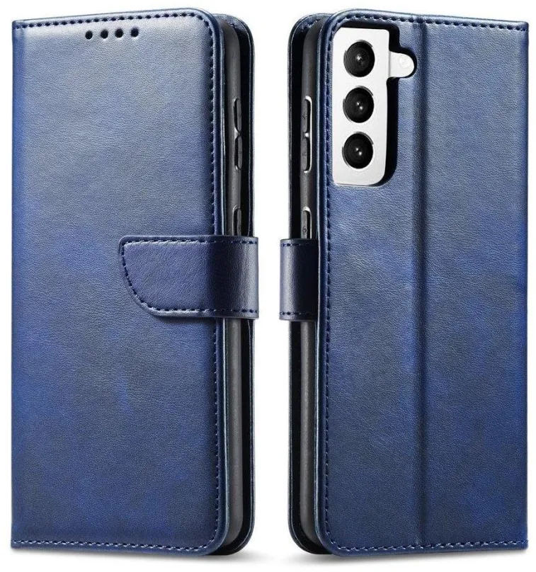 Púzdro na mobil Magnet knižkové kožené púzdro na Samsung Galaxy S22 Ultra, modré