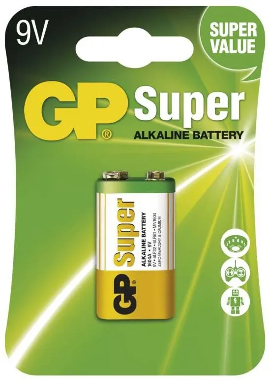 Jednorazová batérie GP Super Alkaline 9V 1ks v blistri