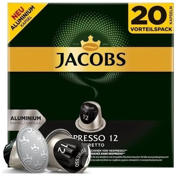 Kávové kapsule Jacobs Espresso Ristretto 20 ks kapsúl