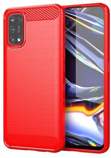 Kryt na mobil TopQ Realme 7 silikón červený 62025