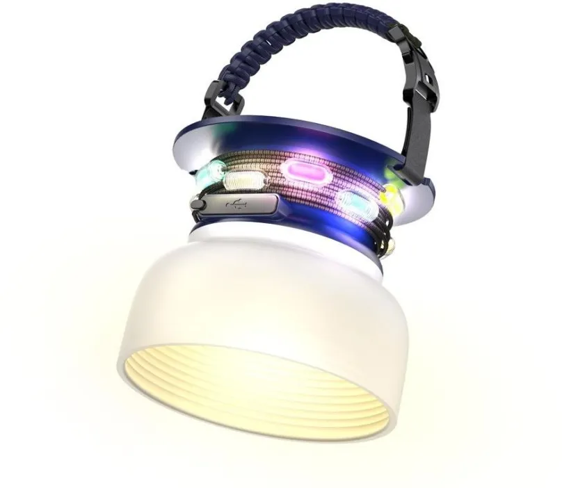 LED svietidlo IMMAX solárna lampička s integrovanou RGB farebnou LED reťazou a funkciou powerbanky
