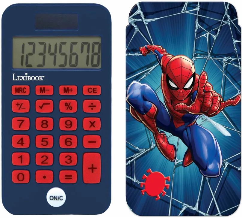 Kalkulačka Lexibook Vrecková kalkulačka Spider-Man s ochranným krytom