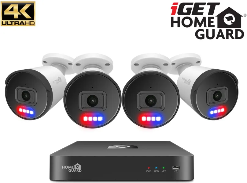 Kamerový systém iGET HOMEGUARD HGNVK88504 Ultra HD 4K SMART AI, rozlíšenie až 3840 x 2160
