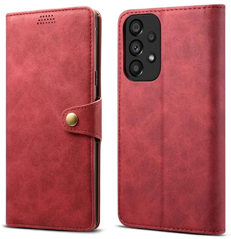 Púzdro na mobil Lenuo Leather flipové púzdro pre Samsung Galaxy A33 5G, červená