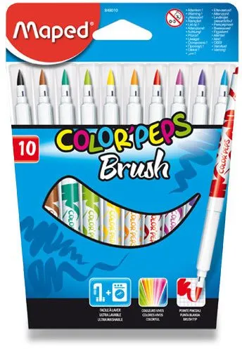 Fixy MAPED Color Peps Brush 10 farieb