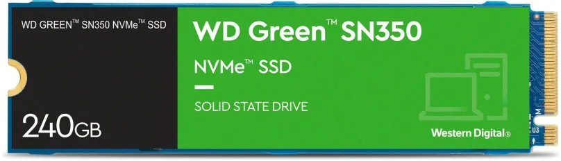 SSD disk WD Green SN350 240GB, M.2 (PCIe 3.0 4x NVMe), TLC (Triple-Level Cell), rýchlosť č