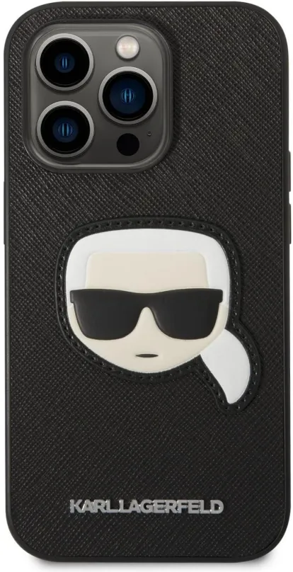 Kryt na mobil Karl Lagerfeld PU Saffiano Karl Head Zadný Kryt pre iPhone 14 Pro Black
