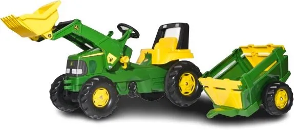 Šliapací traktor Rolly Toys šliapací traktor John Deere s nakladačom a vlekom