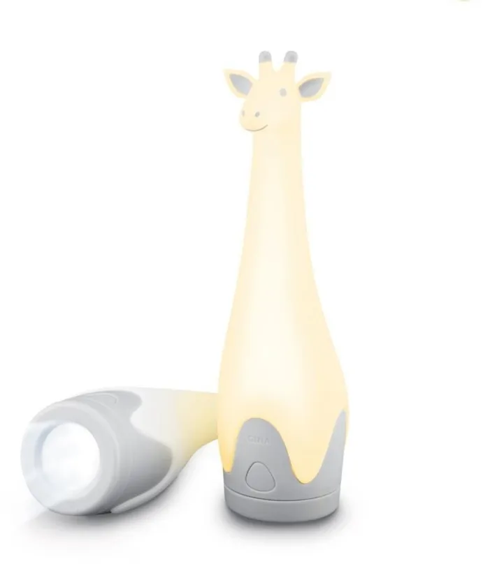 Nočné svetlo ZAZU - Žirafa GINA šedá - svietidlo s nočným svetlom