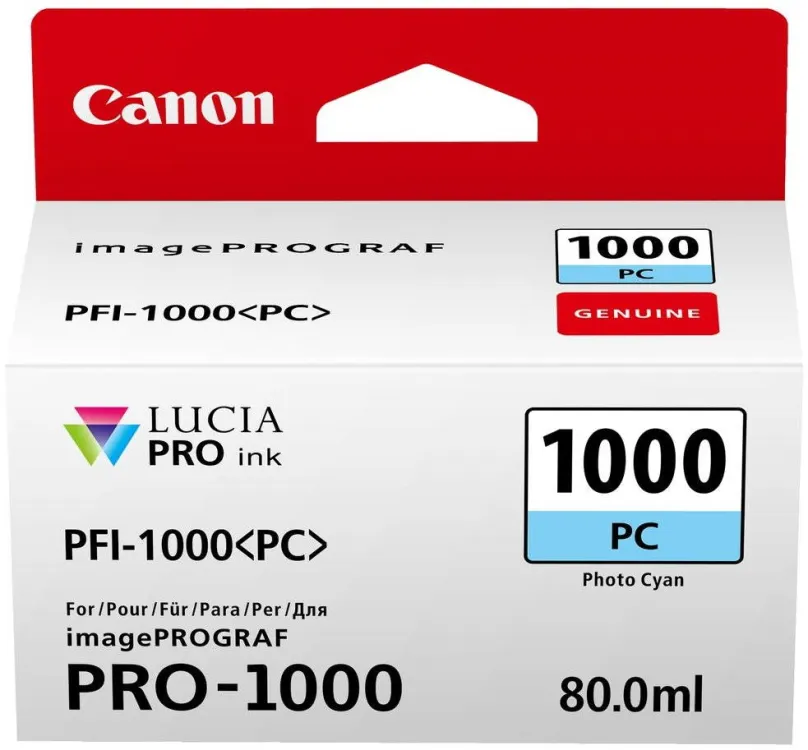 Cartridge Canon PFI-1000PC foto azúrová