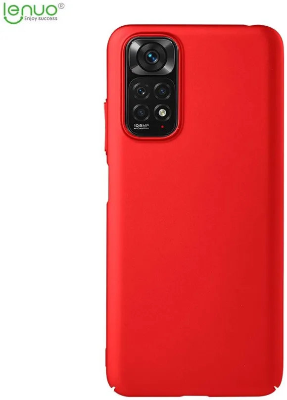 Kryt na mobil Lenuo Leshield obal pre Xiaomi Redmi Note 11/11S, červená