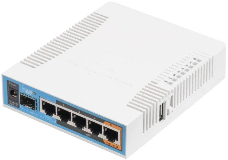 Routerboard Mikrotik RB962UiGS-5HacT2HnT, určené pre WiFi 2,4 GHz a 5 GHz, WiFi 5, max.
