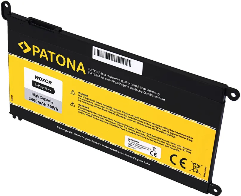 Batéria do notebooku PATONA pre DELL INSPIRON 15 5565 WDX0R 3400mAh/39Wh Li-Pol 11.4V + náradie