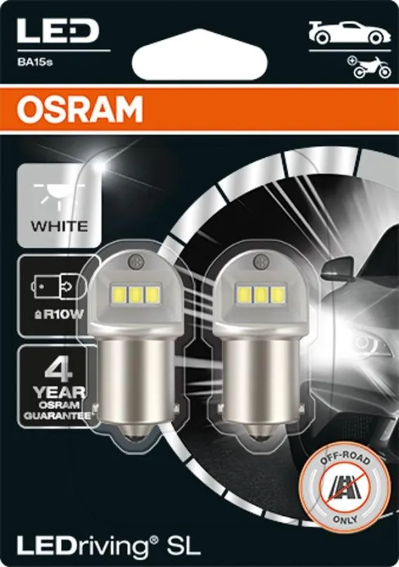 LED autožiarovka OSRAMM LEDriving SL R10W, Studene biela 6000K, dva kusy v balení