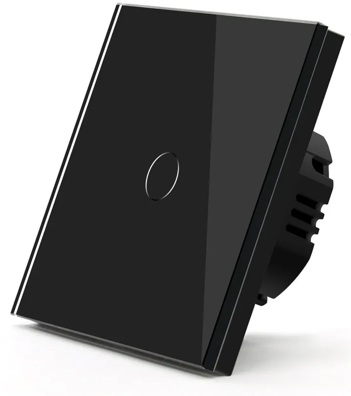 Vypínač iQtech Millennium, WiFi 1x NoN vypínač Smartlife, čierny