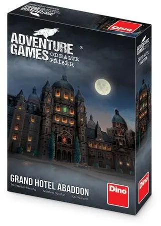 Párty hra Dino Adventure games: Grand hotel Abaddon, pre 1-4 hráčov, vhodné od 12 rokov, a