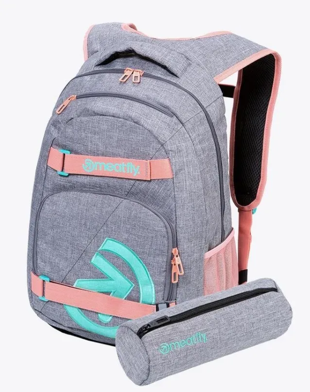 Mestský batoh Meatfly EXILE Backpack, Pink / Grey Heather