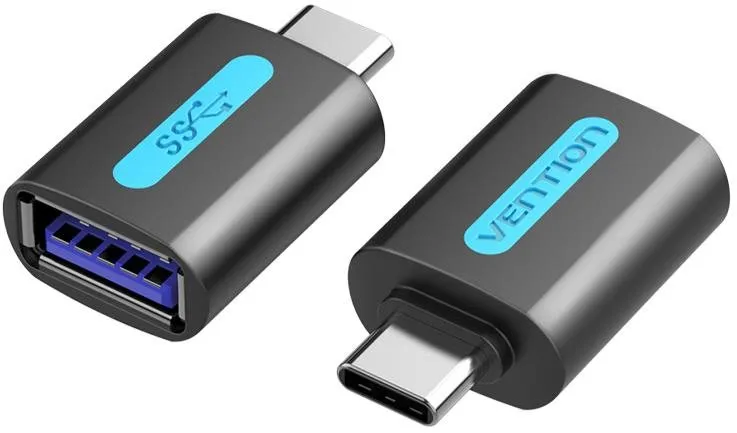 Redukcia Vention USB-C (M) na USB 3.0 (F) OTG Adapter Black PVC Type
