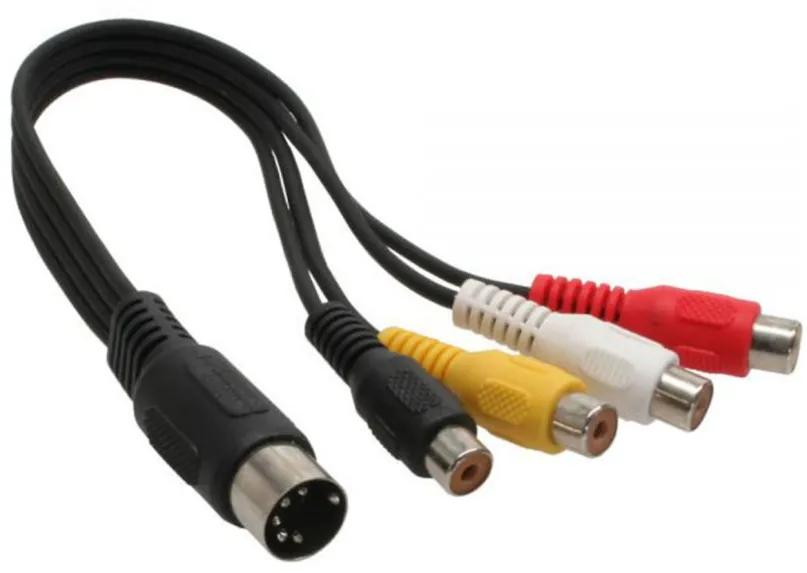 Audio kábel OEM Kábel audio DIN 5pin (M) - 4x cinch (F), 20cm