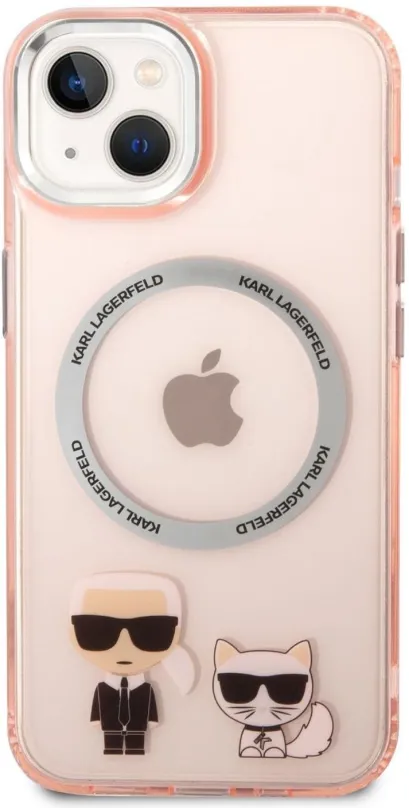 Kryt na mobil Karl Lagerfeld MagSafe Kompatibilný Kryt Karl and Choupette pre iPhone 14 Plus Pink