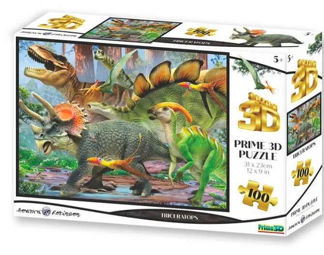PRIME 3D Puzzle Triceratops 3D 100 dielikov
