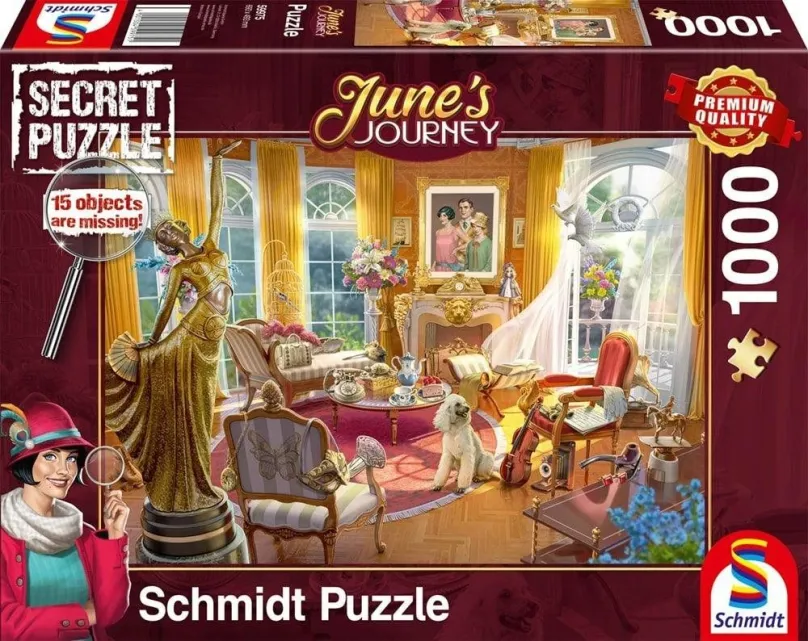 SCHMIDT Secret puzzle June's Journey: Salón orchideového panstva 1000 dielikov