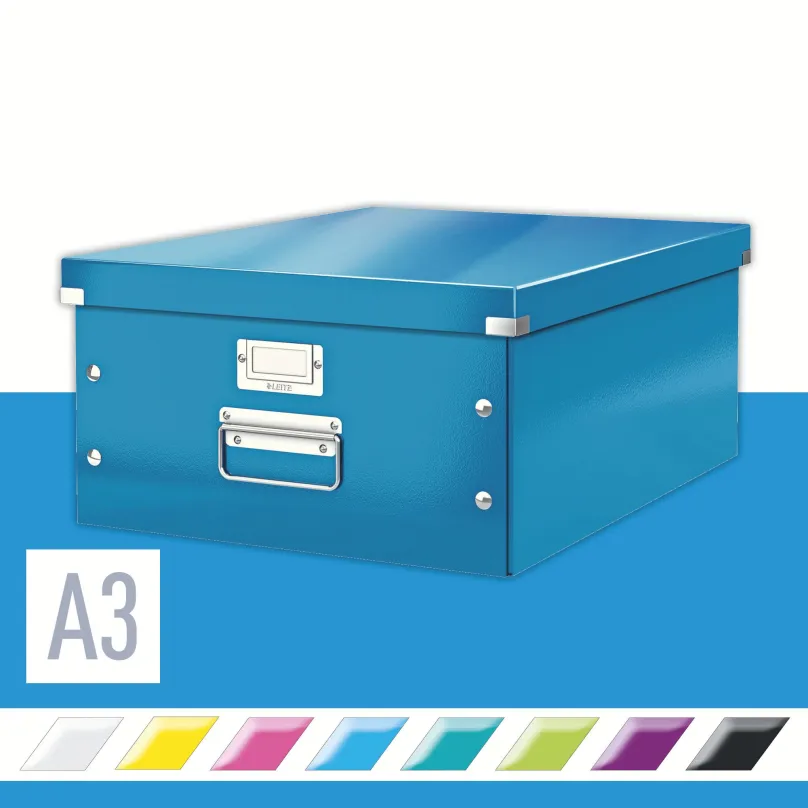 Archivačná krabica LEITZ WOW Click & Store A3 36.9 x 20 x 48.2 cm, modrá