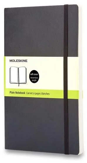 Zápisník MOLESKINE L, mäkké dosky, čistý, čierny