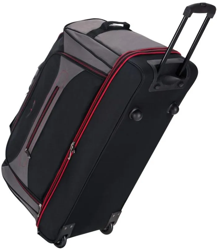 Cestovná taška na kolieskach Sirocco T-7554/30 "- čierna / sivá / červená