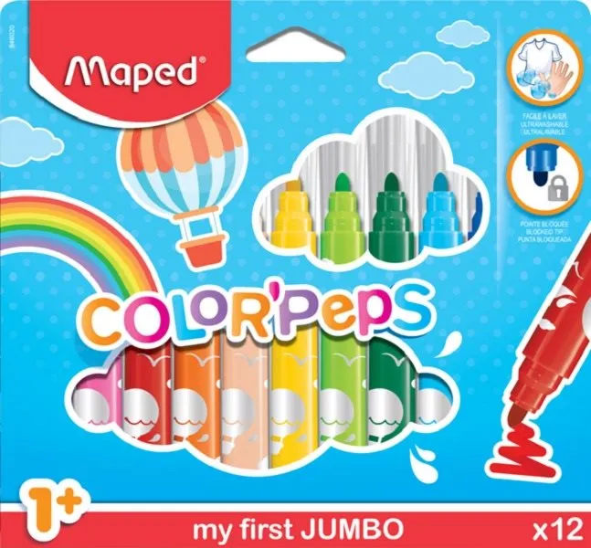 Fixky MAPED Color Peps Maxi 12 farieb