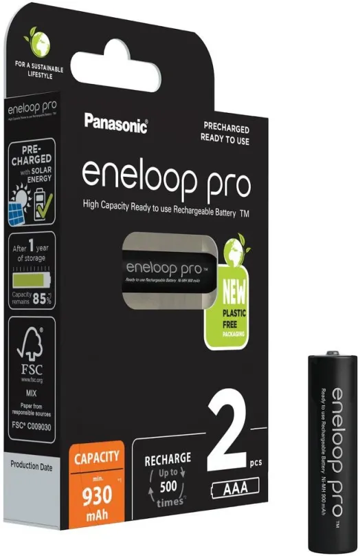 Nabíjacie batérie Panasonic eneloop HR03 AAA 4HCDE/2BE ENELOOP PRE N