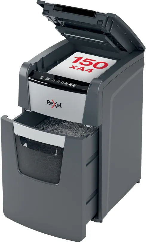 Skartovač REXEL Auto+ Optimum 150X, s automatickým podávačom papiera, stupeň utajenia P-4,