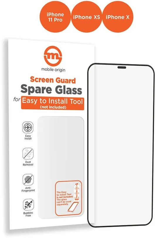 Ochranné sklo Mobile Origin Orange Screen Guard Spare Glass iPhone 11 Pro/XS/X, pre Apple