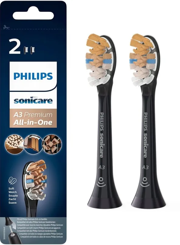 Náhradná hlavica k zubnej kefke Philips Sonicare Premium All-in-One HX9092/11, 2 ks
