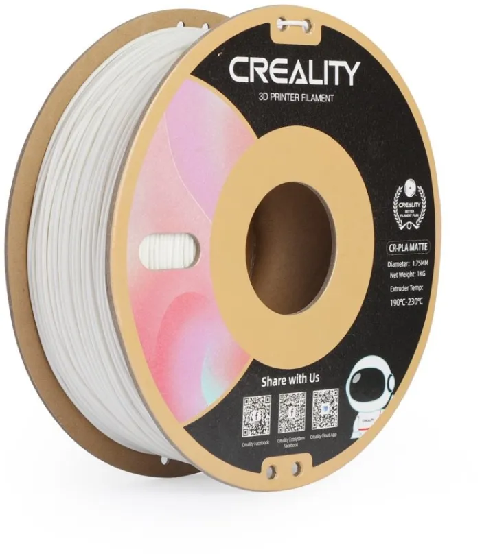 Filament Creality CR-PLA matná sadrovo biela