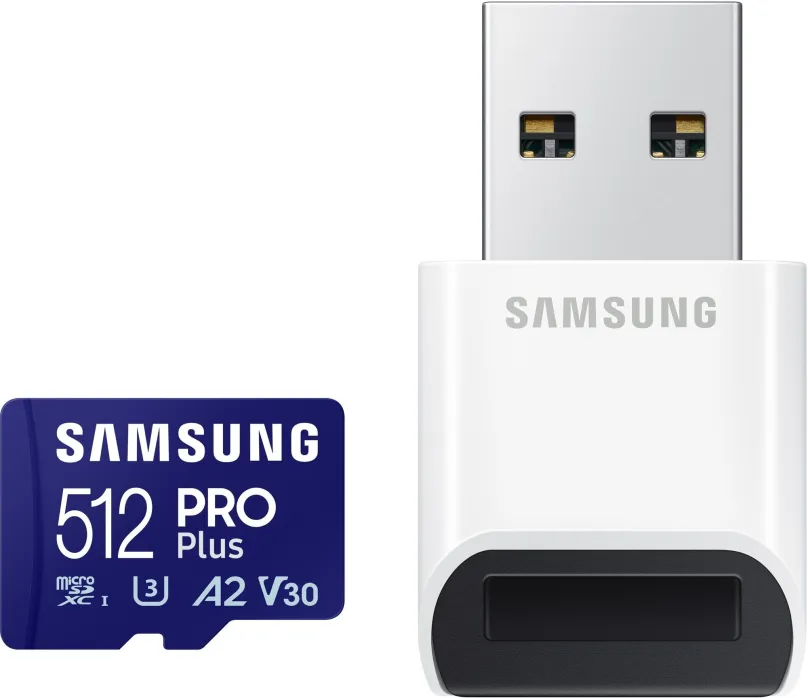Pamäťová karta Samsung MicroSDXC 512GB PRO Plus + USB adaptér (2023)