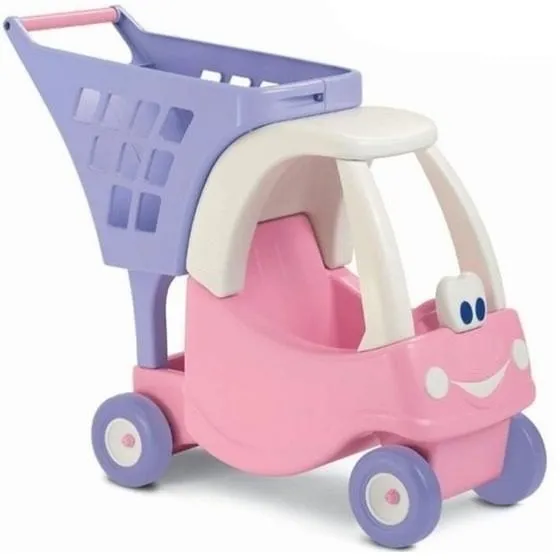 Odrážadlo Little Tikes Cozy Coupe Nákupný vozík - ružový
