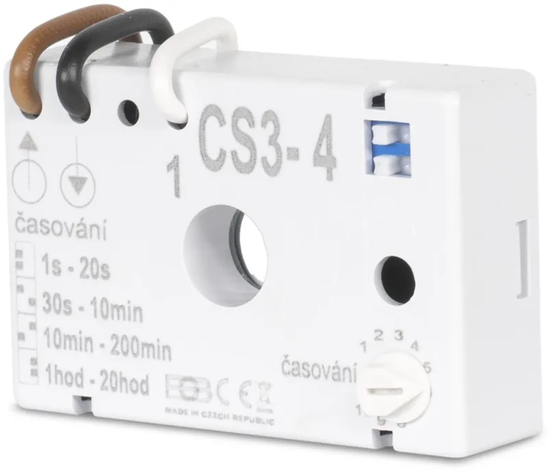Časový spínač Elektrobock CS3-4 časový spínač pod vypínač, s montážou pod ovládací prvok /