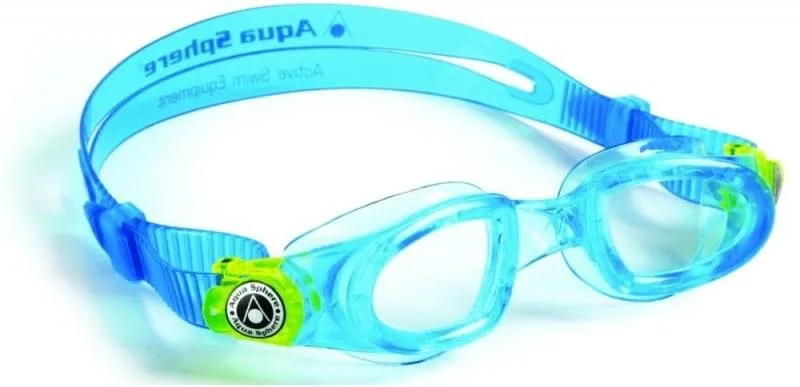 Plavecké okuliare Aquasphere Moby Kid, aquamarine, číry zorník