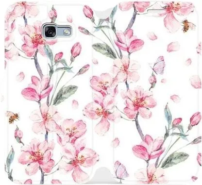 Kryt na mobil Flipové púzdro na mobil Samsung Galaxy A5 2017 - M124S Ružové kvety