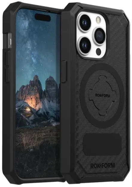 Kryt na mobil Rokform Kryt Rugged, iPhone 15 Pro, čierny