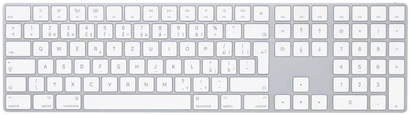 Klávesnica Apple Magic Keyboard s číselnou klávesnicou, strieborná - CZ