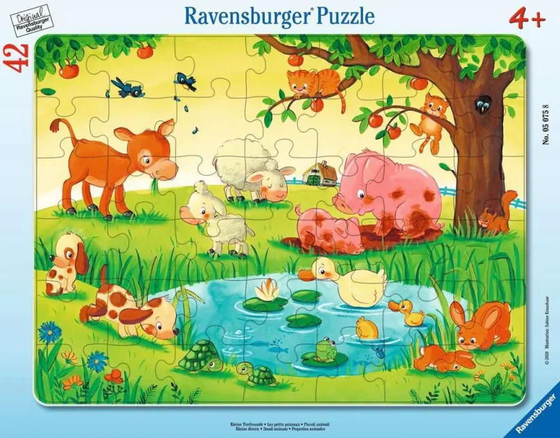 RAVENSBURGER Puzzle Zvieratká pri rybníku 42 dielikov