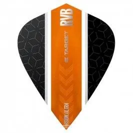 Letky na šípky Target - darts Letky RVB - Vision Ultra Stripe Kite - Black-Orange 34331800