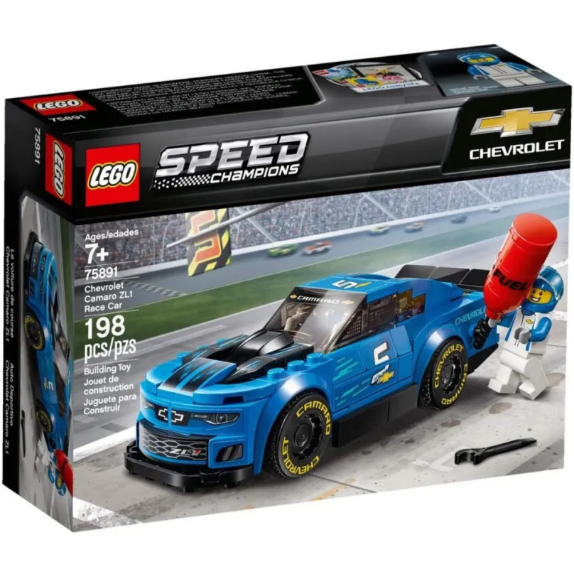 LEGO stavebnica LEGO Speed Champions 75891 Chevrolet Camaro ZL1 Race Car, pre deti, vhodné