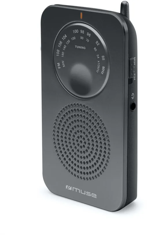 Rádio MUSE M-01RS, klasické, prenosné, AM a FM tuner, výstup 3,5 mm Jack, batériové napája