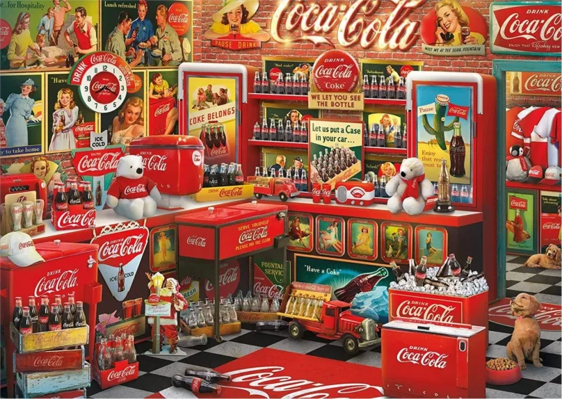 SCHMIDT Puzzle Coca Cola Nostalgický obchod 1000 dielikov