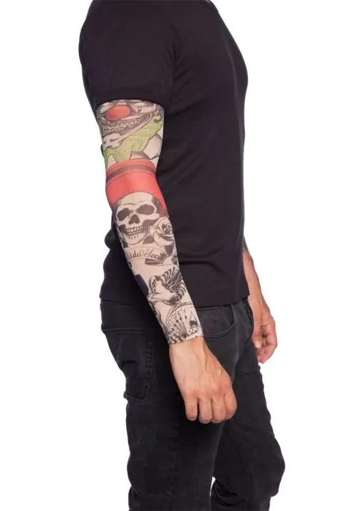 Doplnok ku kostýmu Rukáv s Tetovaním Skeleton - Kostra - 2 ks