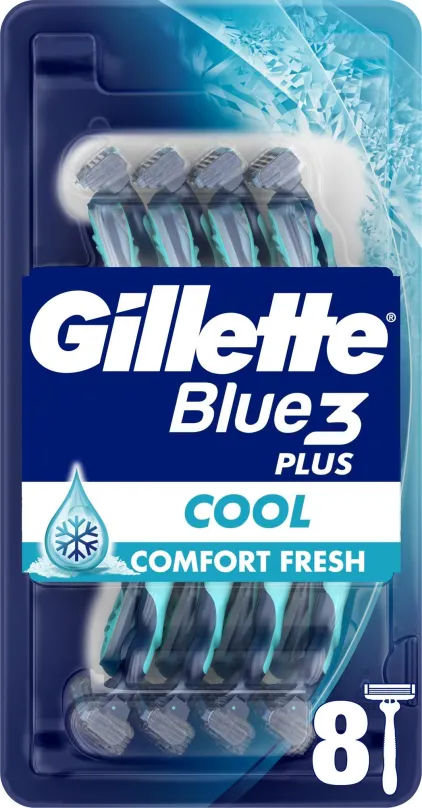 Holítka GILLETTE Blue3 Ice 8 ks, 8 ks, počet čepieľok: 3, typ strojčeka: s výmennými hlavi